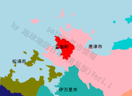 玄海町の位置を示す地図