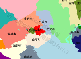 江北町の位置を示す地図