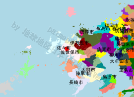 佐々町の位置を示す地図
