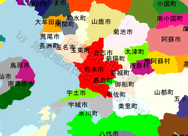 熊本市の位置を示す地図