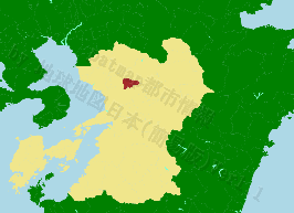 合志市の位置を示す地図