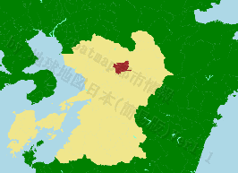 大津町の位置を示す地図