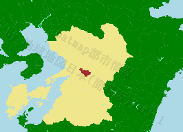 甲佐町の位置を示す地図