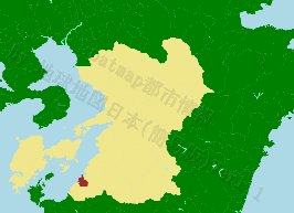 津奈木町の位置を示す地図