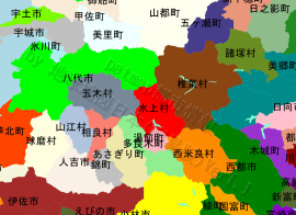 水上村の位置を示す地図