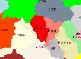 山江村の位置を示す地図