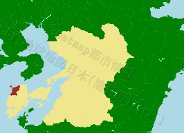 苓北町の位置を示す地図
