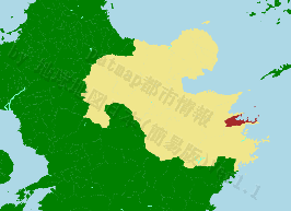 津久見市の位置を示す地図