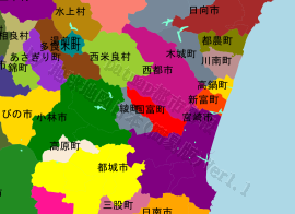 国富町の位置を示す地図