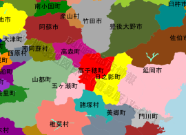 高千穂町の位置を示す地図