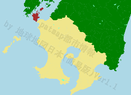 長島町の位置を示す地図