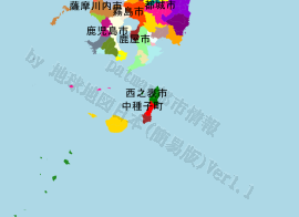 中種子町の位置を示す地図