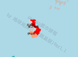 徳之島町の位置を示す地図