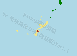沖縄市の位置を示す地図