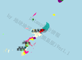 大宜味村の位置を示す地図