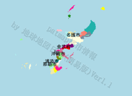 金武町の位置を示す地図