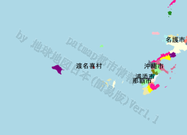 渡名喜村の位置を示す地図