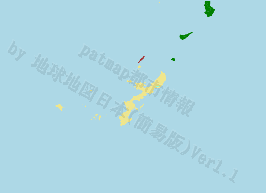 伊平屋村の位置を示す地図