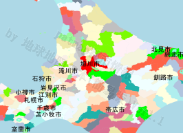 旭川市の位置を示す地図