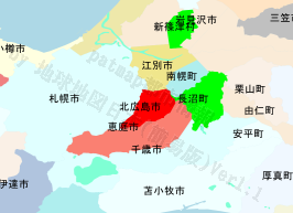 北広島市の位置を示す地図