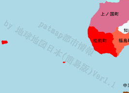 松前町の位置を示す地図