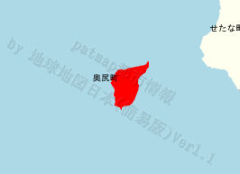 奥尻町の位置を示す地図