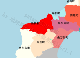 島牧村の位置を示す地図