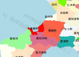 寿都町の位置を示す地図