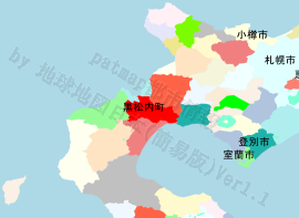 黒松内町の位置を示す地図