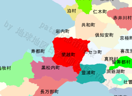 蘭越町の位置を示す地図