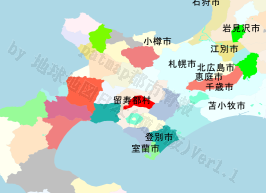 留寿都村の位置を示す地図