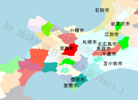 京極町の位置を示す地図