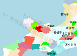 仁木町の位置を示す地図