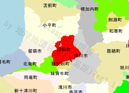 沼田町の位置を示す地図