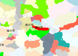 東川町の位置を示す地図