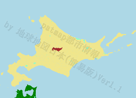 美瑛町の位置を示す地図