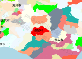占冠村の位置を示す地図