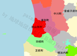 初山別村の位置を示す地図