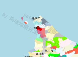 天塩町の位置を示す地図