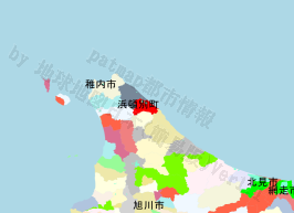 浜頓別町の位置を示す地図