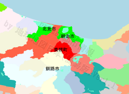 美幌町の位置を示す地図
