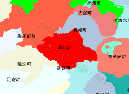 津別町の位置を示す地図