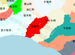 厚真町の位置を示す地図