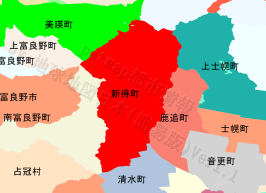 新得町の位置を示す地図