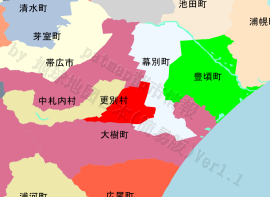 更別村の位置を示す地図