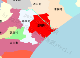豊頃町の位置を示す地図