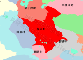 標茶町の位置を示す地図