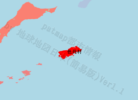 色丹村の位置を示す地図