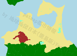 弘前市の位置を示す地図