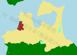 つがる市の位置を示す地図